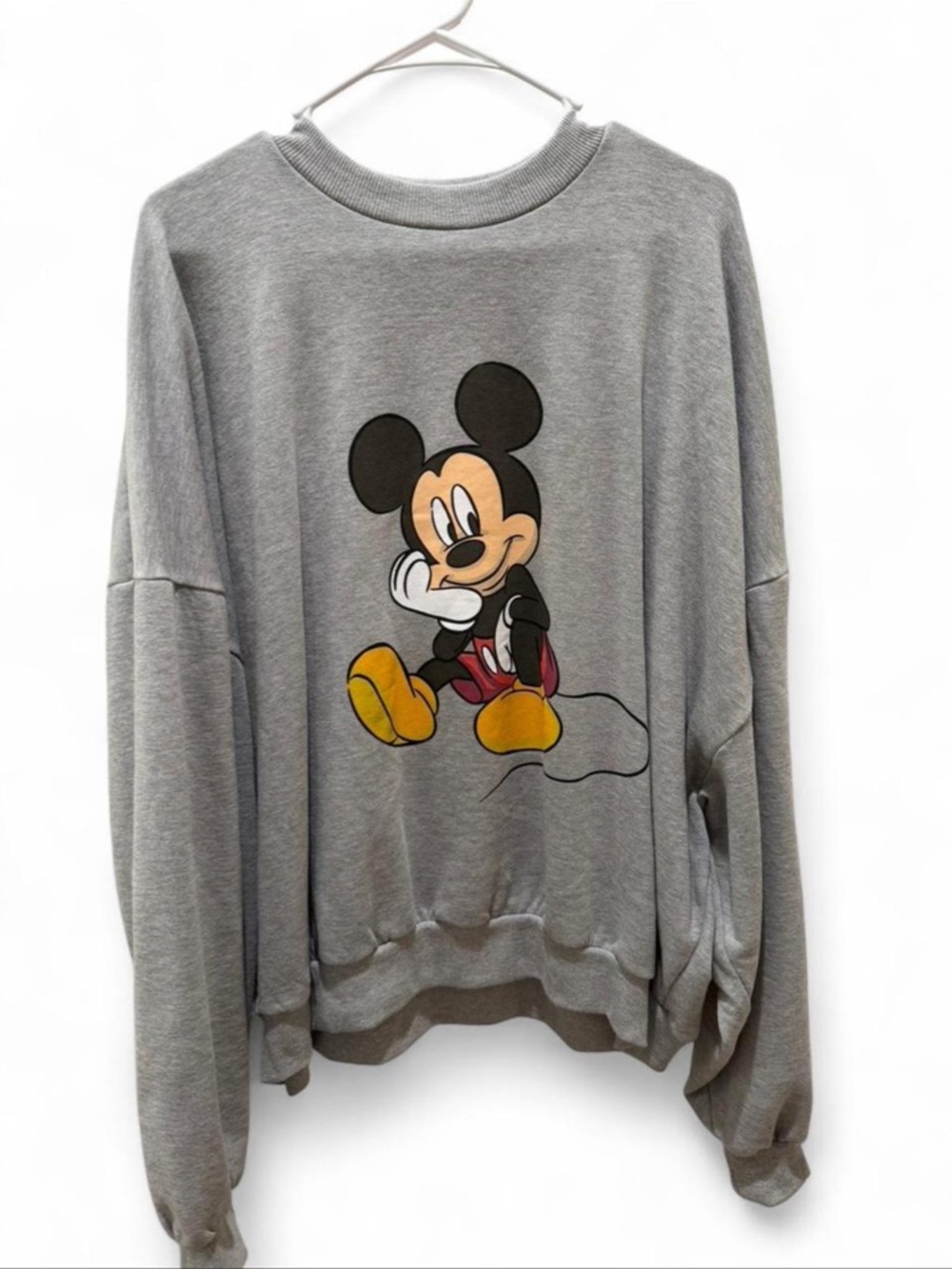 Disney Gray Crewneck Sweatshirt with Mickey Graphic NEVER WORN